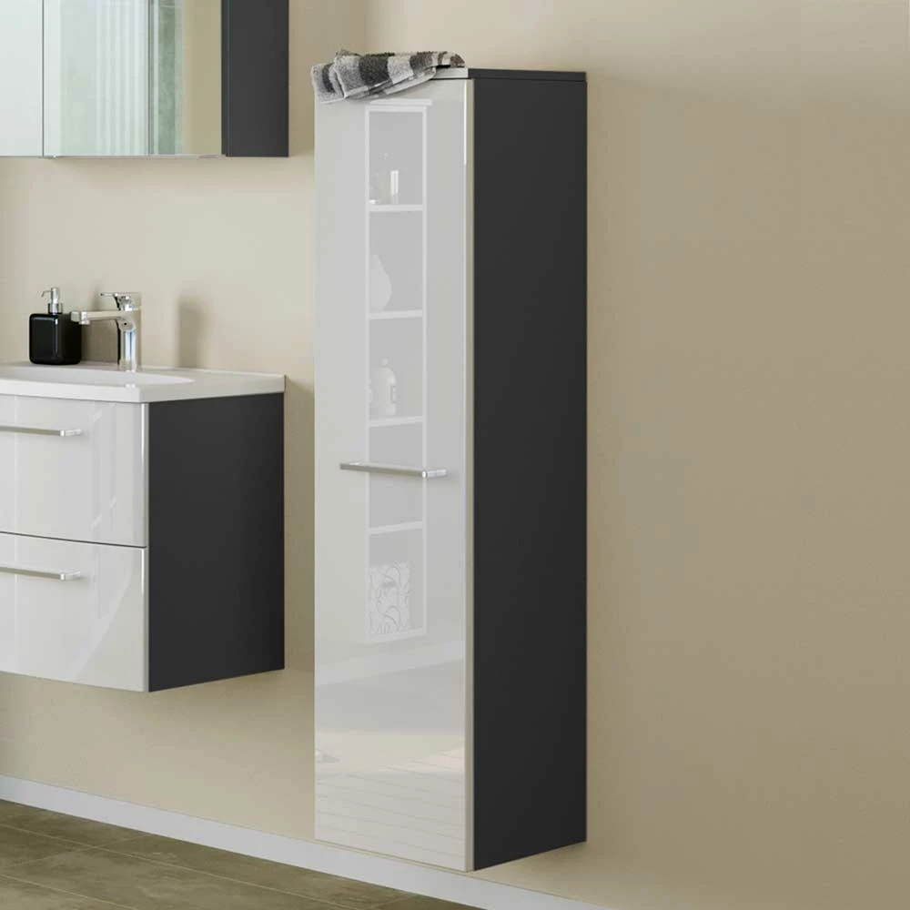 1-türiger Badschrank Mit Hochglanz Front - Vendras 2 1-türiger Badschrank Mit Hochglanz Front - Vendras – Bild 2