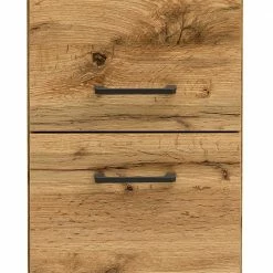 117 Cm Hoher Badschrank In Wildeiche Touchwood NB - Jessmi -Noricas-shop 117 cm hoher badschrank in wildeiche touchwood nb 2 tuerig mit metallgriffen jessmi 05