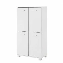 117 Cm Hohes Türen Highboard In Weiß - Enres