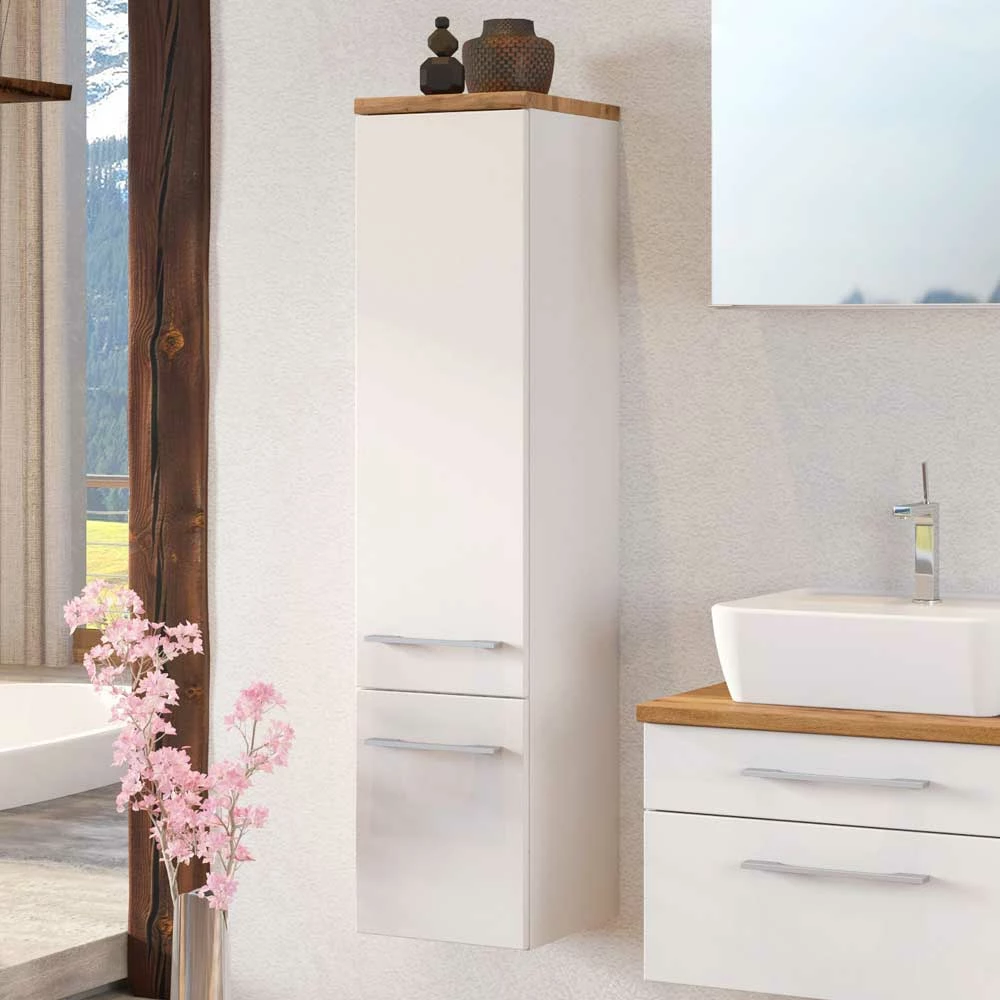 130 Cm Hoher Badschrank Für Wandmontage - Enwicos 2 130 Cm Hoher Badschrank Für Wandmontage - Enwicos – Bild 2