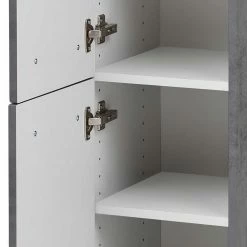 135 Cm Hoher Bad Midischrank In Dunklem Grau - Dastroz 11 135 Cm Hoher Bad Midischrank In Dunklem Grau - Dastroz -Noricas-shop 135 cm hoher bad midischrank in dunklem grau mit zwei tueren dastroz 05