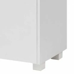 165cm Hoher 4-türiger Badschrank In Weiß - Etravia -Noricas-shop 165cm hoher 4 tueriger badschrank in weiss mit dekor wildeiche etravia 02