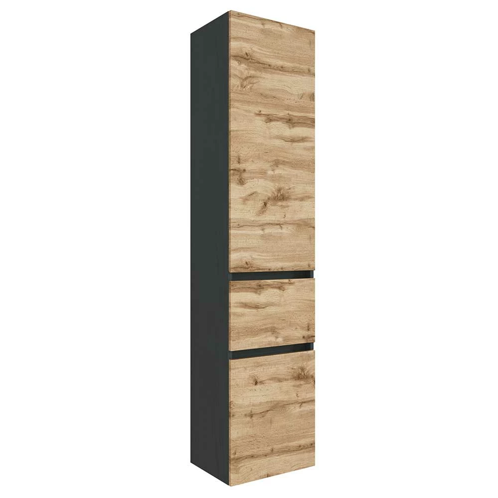 185x40x35 Bad Hochschrank In Dekor Wildeiche - Endely 2 185x40x35 Bad Hochschrank In Dekor Wildeiche - Endely – Bild 2