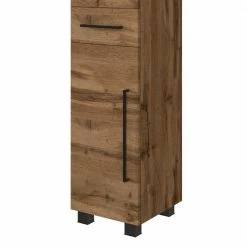 2-türiger Bad-Hochschrank In Holz Optik - Acrosia -Noricas-shop 2 tueriger bad hochschrank in holz optik wildeiche mit schublade acrosia 02