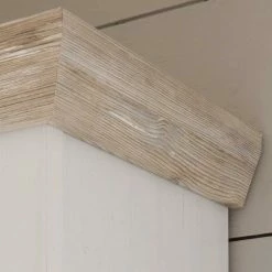 2-türiger Badezimmer Hochschrank Im Country Style - Doules -Noricas-shop 2 tueriger badezimmer hochschrank im country style in weiss pinie dekor doules 05