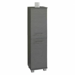 2-türiger Midischrank In Touchwood Grau - Invicalo -Noricas-shop 2 tueriger midischrank in touchwood grau fuer badezimmer 31x117x33 invicalo 02
