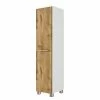30x130x27 Badschrank Mit Wildeiche Front - Schanov