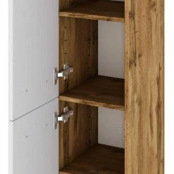 30x130x35 Bad Hochschrank In Weiß & Wildeiche - Yazemina 10 30x130x35 Bad Hochschrank In Weiß & Wildeiche - Yazemina -Noricas-shop 30x130x35 bad hochschrank in weiss wildeiche haengend oder stehend yazemina 04