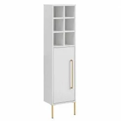 30x131x22 Badschrank In Weiß & Gold - Nuszaleva I