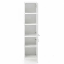 30x135x35 Bad Hochschrank Für Stand- & Wandmontage - Anjunica -Noricas-shop 30x135x35 bad hochschrank fuer stand wandmontage in weiss aus mdf anjunica 03