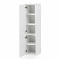 30x135x35 Bad Hochschrank Für Stand- & Wandmontage - Anjunica -Noricas-shop 30x135x35 bad hochschrank fuer stand wandmontage in weiss aus mdf anjunica 04