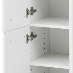 30x135x35 Bad Hochschrank Für Stand- & Wandmontage - Anjunica -Noricas-shop 30x135x35 bad hochschrank fuer stand wandmontage in weiss aus mdf anjunica 05