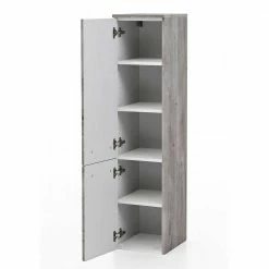 30x135x35 Bad Seitenschrank In Eiche Grau - Svegaria -Noricas-shop 30x135x35 bad seitenschrank in eiche grau fuer stand und wandmontage svegaria 04