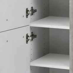 30x135x35 Bad Seitenschrank In Eiche Grau - Svegaria -Noricas-shop 30x135x35 bad seitenschrank in eiche grau fuer stand und wandmontage svegaria 05