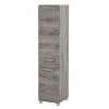30x135x35 Bad Seitenschrank In Eiche Grau - Svegaria