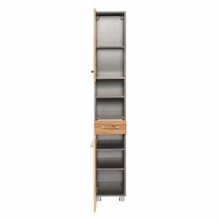 30x180x35 Bad Hochschrank Mit Wildeiche Front - Ishes 8 30x180x35 Bad Hochschrank Mit Wildeiche Front - Ishes -Noricas-shop 30x180x35 bad hochschrank mit wildeiche front korpus dunkelgrau ishes 02