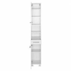 30x185x35 Hochglanz Seitenschrank Fürs Bad - Vohdan -Noricas-shop 30x185x35 hochglanz seitenschrank fuers bad in weiss stand wand vohdan 02