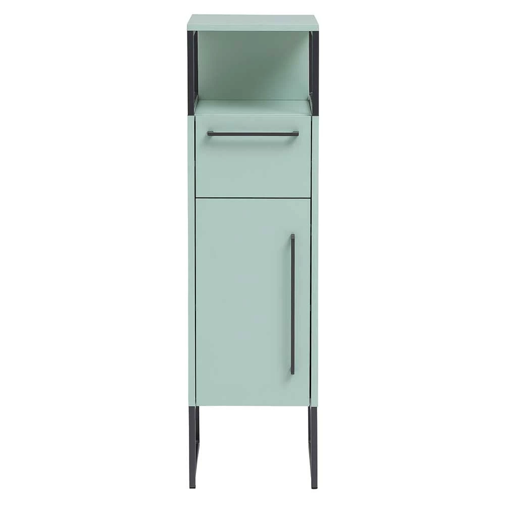 31x113x34 Badschrank In Mint Grün Aus Stahl - Esdrus 2 31x113x34 Badschrank In Mint Grün Aus Stahl - Esdrus – Bild 2