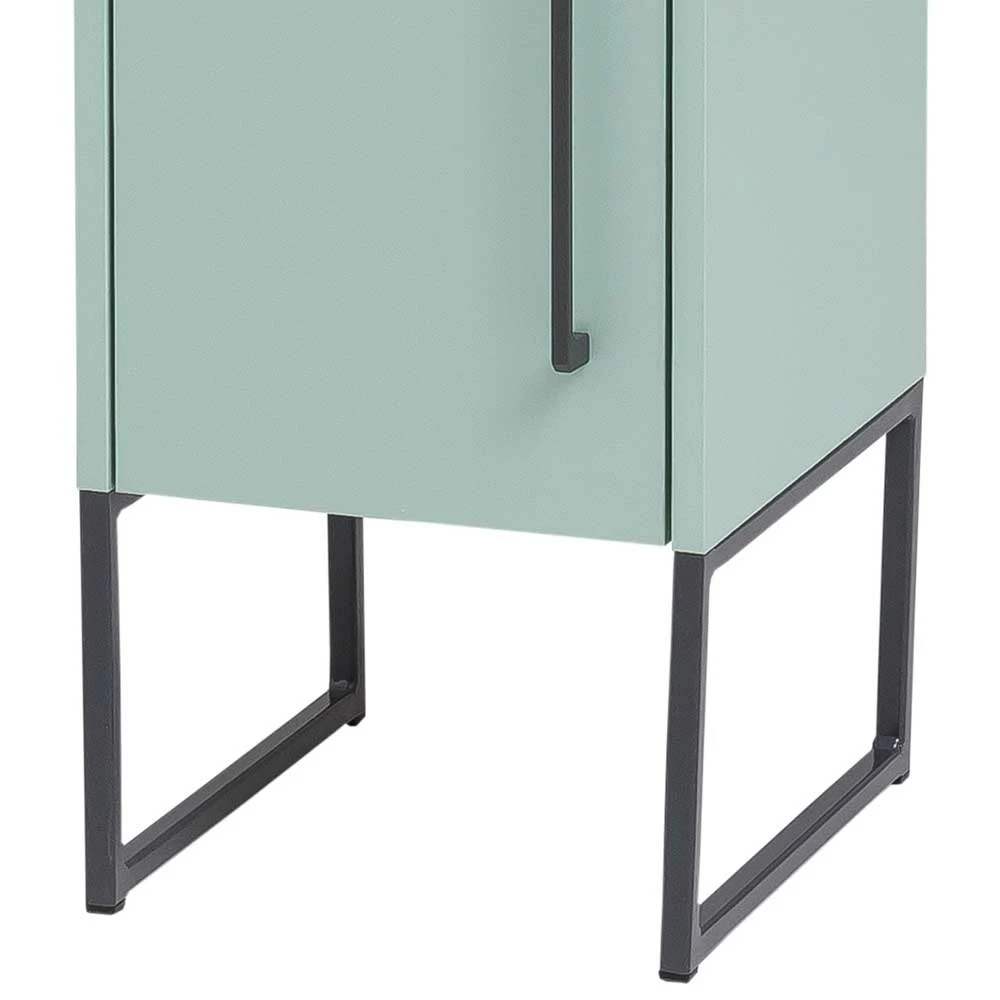 31x113x34 Badschrank In Mint Grün Aus Stahl - Esdrus 4 31x113x34 Badschrank In Mint Grün Aus Stahl - Esdrus – Bild 4