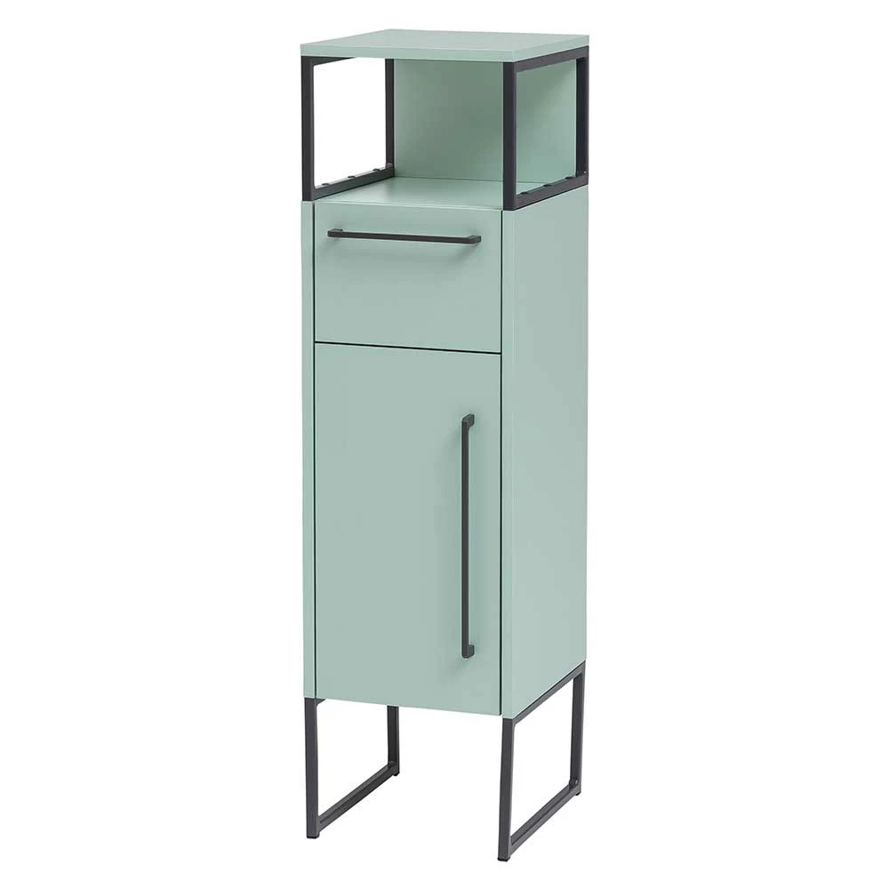 31x113x34 Badschrank In Mint Grün Aus Stahl - Esdrus 1 31x113x34 Badschrank In Mint Grün Aus Stahl - Esdrus