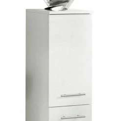 31x117 Cm Badezimmer Schrank Mit 2 Türen - Amassa 7 31x117 Cm Badezimmer Schrank Mit 2 Türen - Amassa -Noricas-shop 31x117 cm badezimmer schrank mit 2 tueren in weiss mit metallgriffen amassa 03