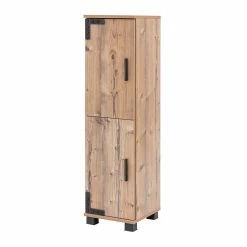 31x117x33 Badschrank In Fichte Grau Dekor - Dadros I
