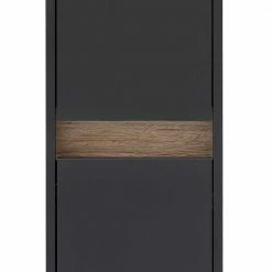 31x165x33 2-türiger Hochschrank Fürs Badezimmer - Marcius -Noricas-shop 31x165x33 2 tueriger hochschrank fuers badezimmer in anthrazit dekor wildeiche marcius 04