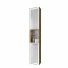 33x185x32 Bad Hochschrank Mit Beleuchtung LED - Manesia