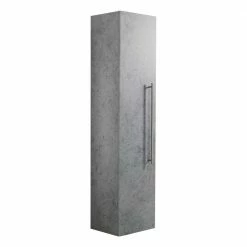 Noricas-shop -Noricas-shop 35x150x30 badezimmer schrank haengend in hellem beton dekor 1 tuerig xavia 01
