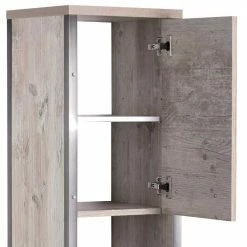 35x162 Bad Seitenschrank In Eiche Grau - Merit -Noricas-shop 35x162 bad seitenschrank in eiche grau touchwood made in germany merit 05