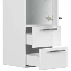 36x120x36cm Hochglänzender Badschrank Für Wandmontage - Velika 9 36x120x36cm Hochglänzender Badschrank Für Wandmontage - Velika -Noricas-shop 36x120x36cm hochglaenzender badschrank fuer wandmontage in weiss modern velika 03
