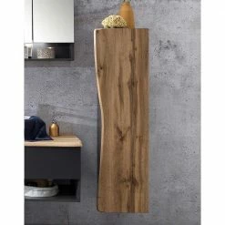 38x135x35 Badezimmerschrank Mit Tür Baumkante - Tofias -Noricas-shop 38x135x35 badezimmerschrank mit tuer baumkante wildeiche nb dunkelgrau tofias 02