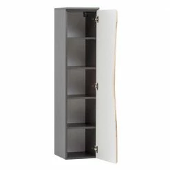 38x135x35 Badezimmerschrank Mit Tür Baumkante - Tofias -Noricas-shop 38x135x35 badezimmerschrank mit tuer baumkante wildeiche nb dunkelgrau tofias 03