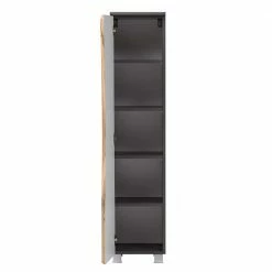 38x135x35 Badezimmerschrank Mit Tür Baumkante - Tofias -Noricas-shop 38x135x35 badezimmerschrank mit tuer baumkante wildeiche nb dunkelgrau tofias 04