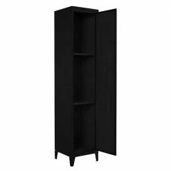 38x180x38 1-türiger Metallspind In Schwarz - Trio -Noricas-shop 38x180x38 1 tueriger metallspind in schwarz lackiert trio 02