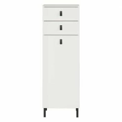 Noricas-shop -Noricas-shop 39x119x35 cm badschrank mit zwei schubladen selbsteinzug tuer in weiss sudessa 01