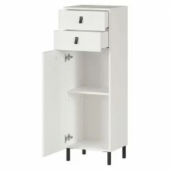 39x119x35 Cm Badschrank Mit Zwei Schubladen - Sudessa -Noricas-shop 39x119x35 cm badschrank mit zwei schubladen selbsteinzug tuer in weiss sudessa 02