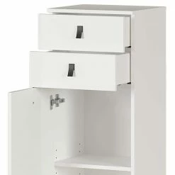 39x119x35 Cm Badschrank Mit Zwei Schubladen - Sudessa -Noricas-shop 39x119x35 cm badschrank mit zwei schubladen selbsteinzug tuer in weiss sudessa 03