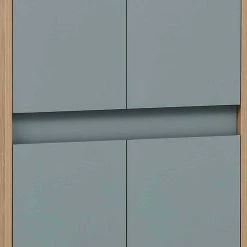 4-türiger Bad Hochschrank In Hellblau & Eiche Hell - Settas 8 4-türiger Bad Hochschrank In Hellblau & Eiche Hell - Settas -Noricas-shop 4 tueriger bad hochschrank in hellblau eiche hell 57x170x33 cm settas 03