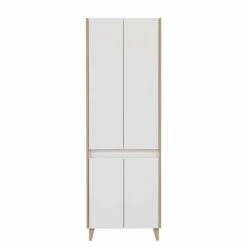 4-türiger Badezimmer Hochschrank 57x170x33 Cm - Sistin -Noricas-shop 4 tueriger badezimmer hochschrank 57x170x33 cm in weiss eiche hell sistin 02