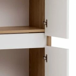 4-türiger Badezimmer Hochschrank 57x170x33 Cm - Sistin -Noricas-shop 4 tueriger badezimmer hochschrank 57x170x33 cm in weiss eiche hell sistin 05