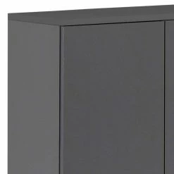4-türiger Badschrank Highboard In Anthrazit - Ostiena 9 4-türiger Badschrank Highboard In Anthrazit - Ostiena -Noricas-shop 4 tueriger badschrank highboard in anthrazit mit metallgriffen ostiena 03