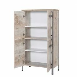 4-türiges Bad Highboard In Eiche Grau - Merit 9 4-türiges Bad Highboard In Eiche Grau - Merit -Noricas-shop 4 tueriges bad highboard in eiche grau touchwood 64x119x34 merit 03