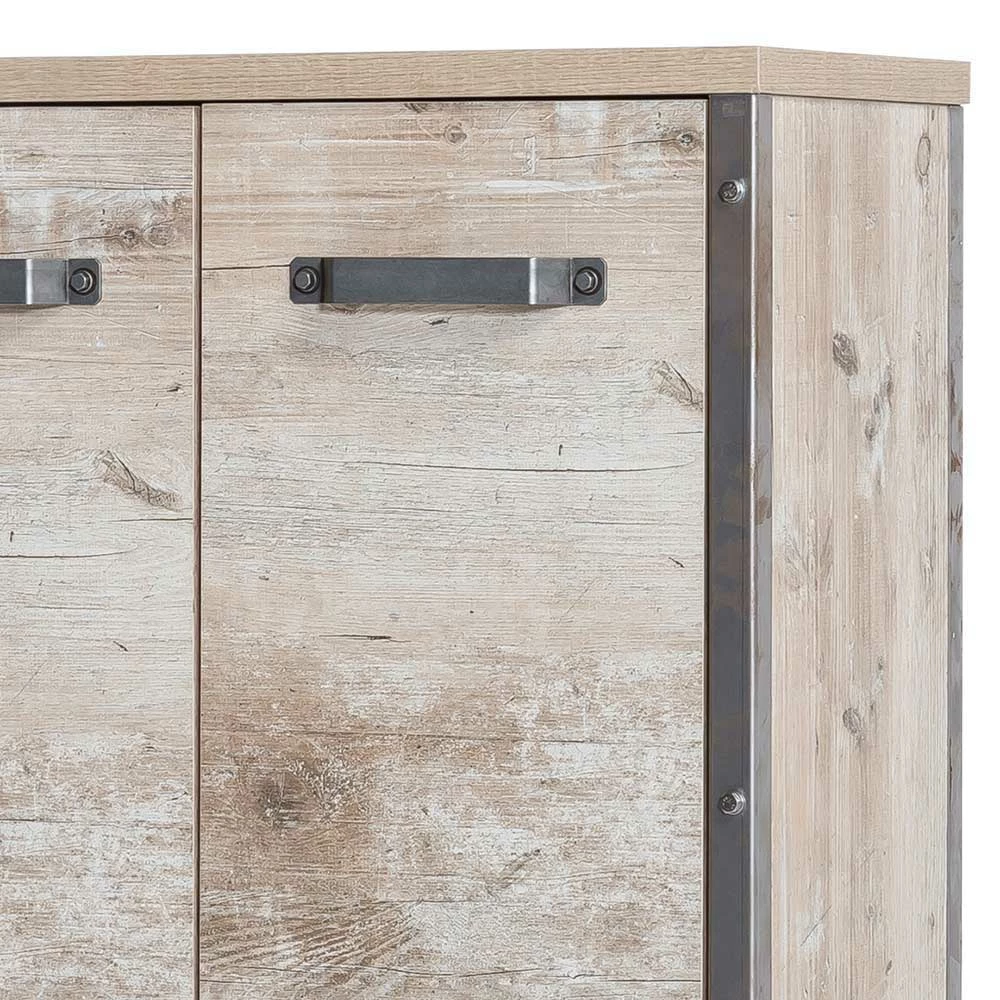 4-türiges Bad Highboard In Eiche Grau - Merit 5 4-türiges Bad Highboard In Eiche Grau - Merit – Bild 5