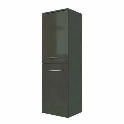 40cm Breiter Midischrank Fürs Bad Mladen In Hochglanz Dunkelgrau