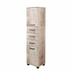 40x164 Bad Beistellschrank In Eiche Grau - Mosnito