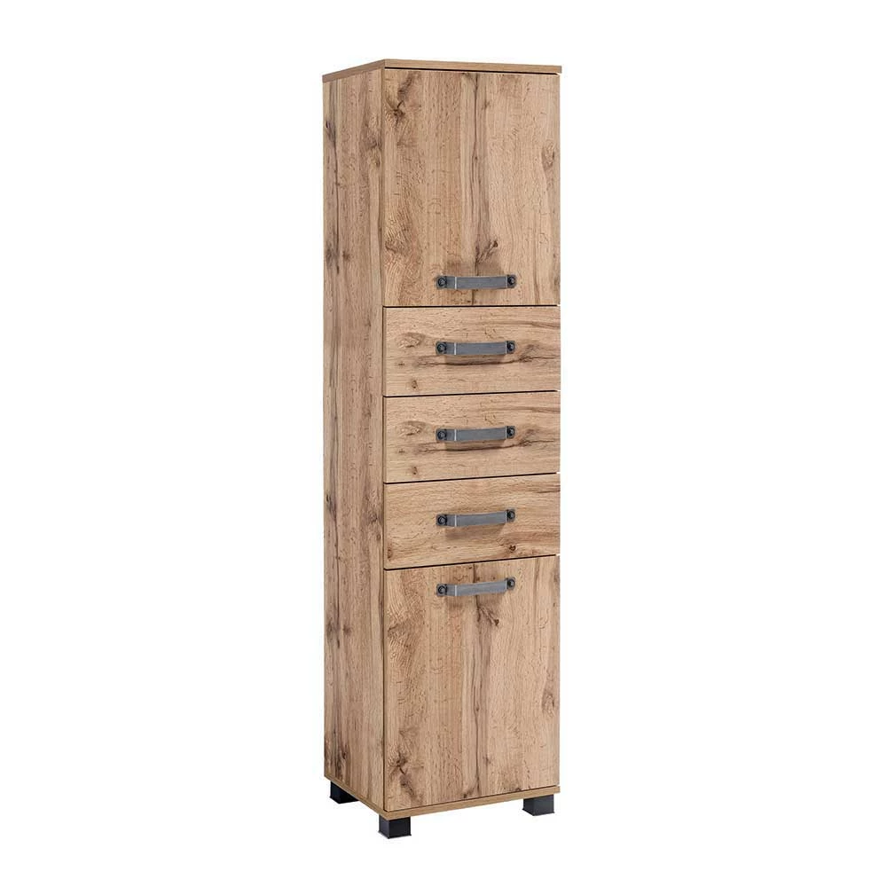 40x164 Badschrank Mit 3 Schubladen - Iskro 2 40x164 Badschrank Mit 3 Schubladen - Iskro – Bild 2