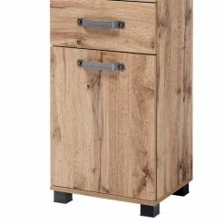 40x164 Badschrank Mit 3 Schubladen - Iskro 6 40x164 Badschrank Mit 3 Schubladen - Iskro -Noricas-shop 40x164 badschrank mit 3 schubladen 2 tueren in wildeiche dekor iskro 02