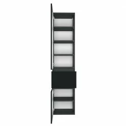 40x185 Cm Bad Hochschrank In Grau - Cathyl 7 40x185 Cm Bad Hochschrank In Grau - Cathyl -Noricas-shop 40x185 cm bad hochschrank in grau fuer stand und wandmontage cathyl 02
