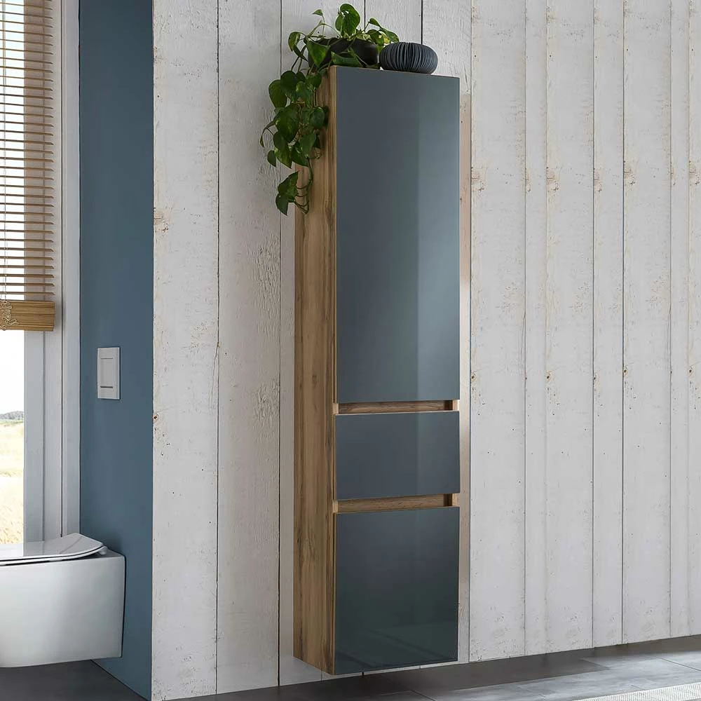 40x185x35 Bad Hochschrank Stehend Oder Hängend - Anviletca 2 40x185x35 Bad Hochschrank Stehend Oder Hängend - Anviletca – Bild 2